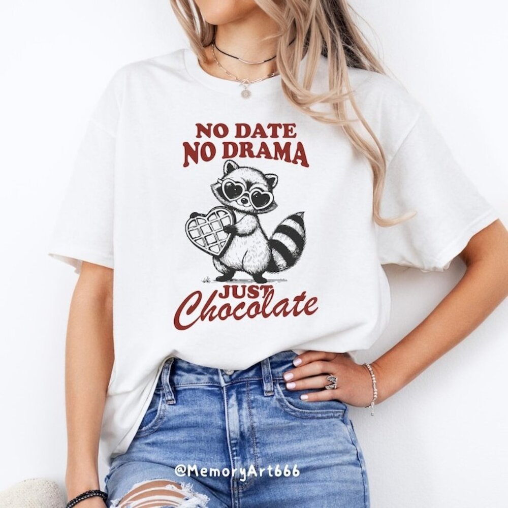 Trendy Funny Sassy Humor Vday Raccoon Anti Valentines Day Shirt